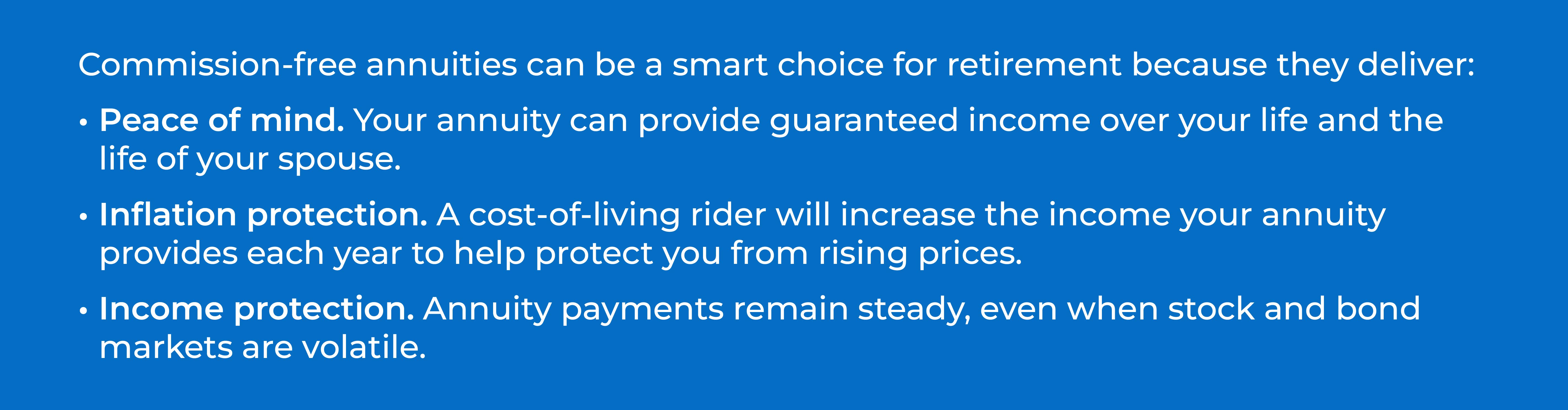 Benefits of commission-free annuities