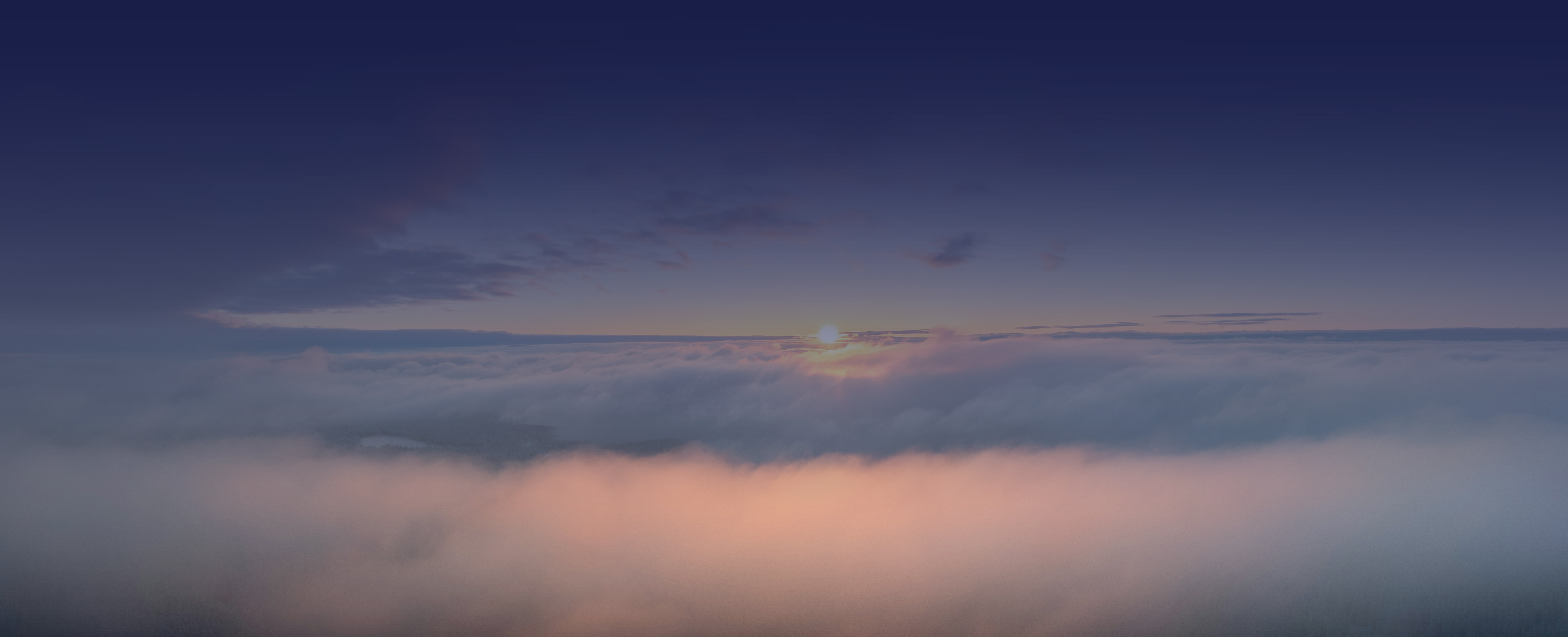 Sunrise over the clouds